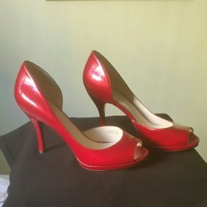 Via Spiga Red Patent Pumps